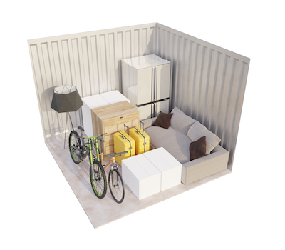 100 sq ft Restricted Height Unit storage unit