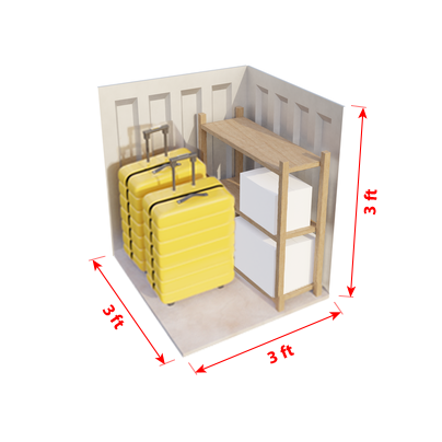 9 sq ft Locker storage unit